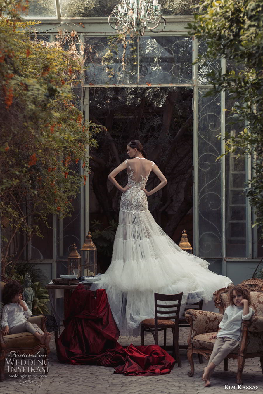 kim kassas couture spring 2023 bridal cap sleeve v neckline embellished bodice fit flare wedding dress chapel train (4) bv kim kassas couture spring 2023 bridal cap sleeve v neckline embellished bodice fit flare wedding dress chapel train (4) bv