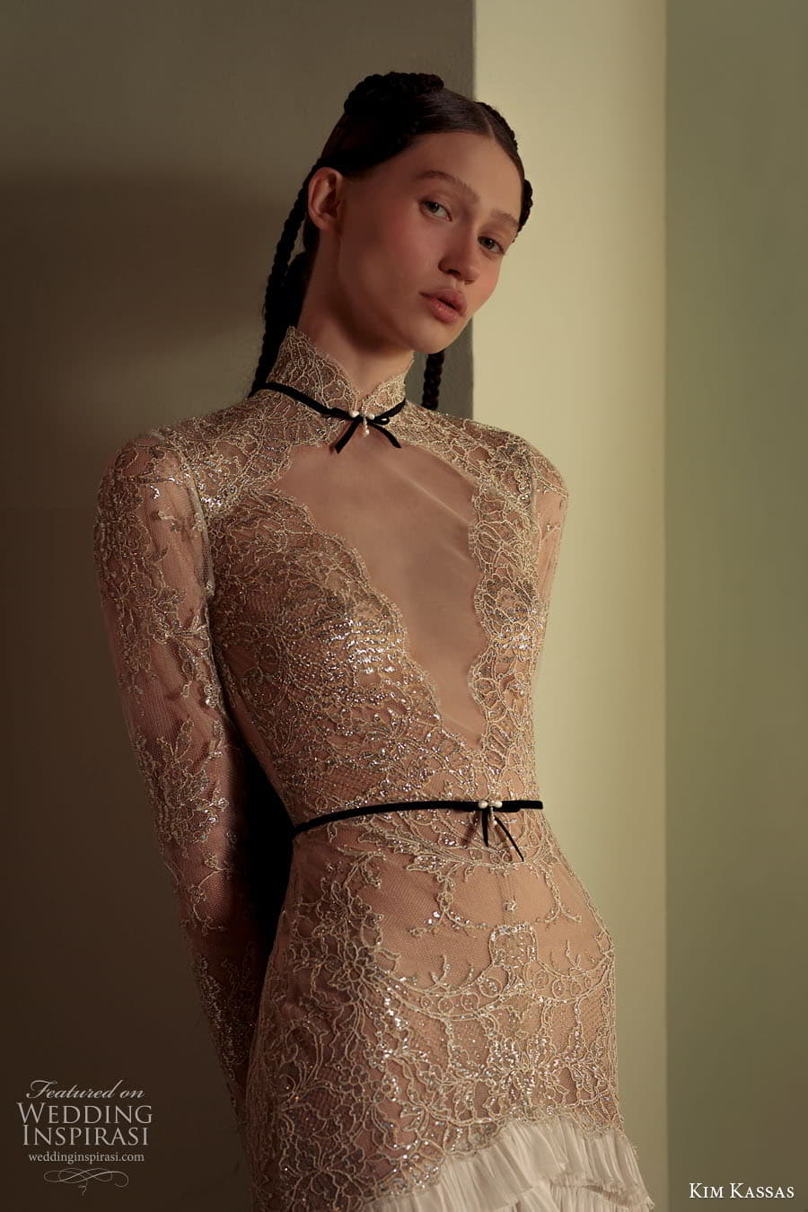 kim kassas couture spring 2023 bridal long sleeve high neckline embellished bodice fit flare trumpet sheath wedding dress ruffle skirt (10) zv kim kassas couture spring 2023 bridal long sleeve high neckline embellished bodice fit flare trumpet sheath wedding dress ruffle skirt (10) zv
