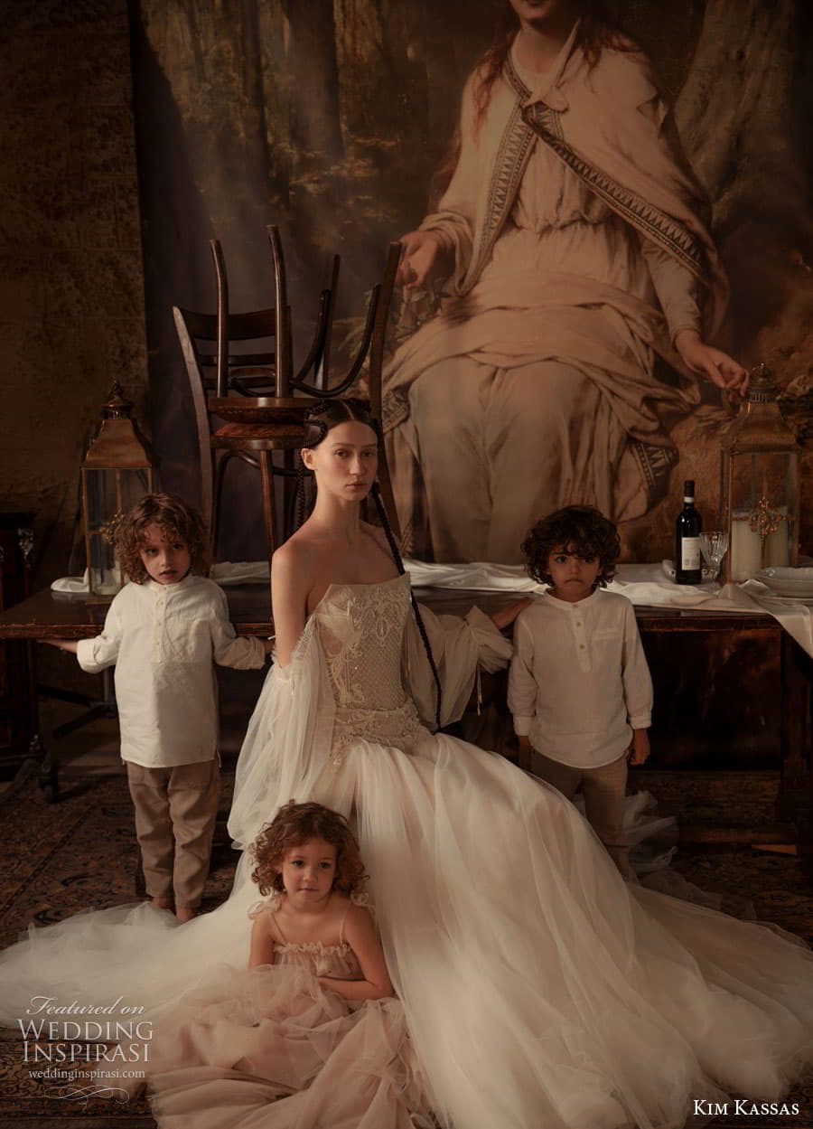 kim kassas couture spring 2023 bridal off shoulder billowy long sleeves semi sweetheart neckline embellished bodice a line wedding dress chapel train (6) sv kim kassas couture spring 2023 bridal off shoulder billowy long sleeves semi sweetheart neckline embellished bodice a line wedding dress chapel train (6) sv