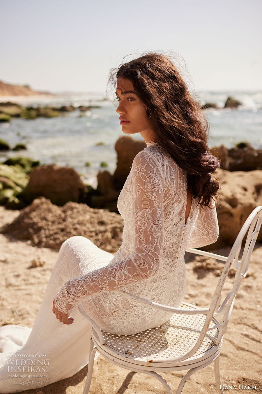 dana harel spring 2023 bridal long sleeve high neckline fully embellished lace sheath wedding dress chapel train (1) zsv dana harel spring 2023 bridal long sleeve high neckline fully embellished lace sheath wedding dress chapel train (1) zsv