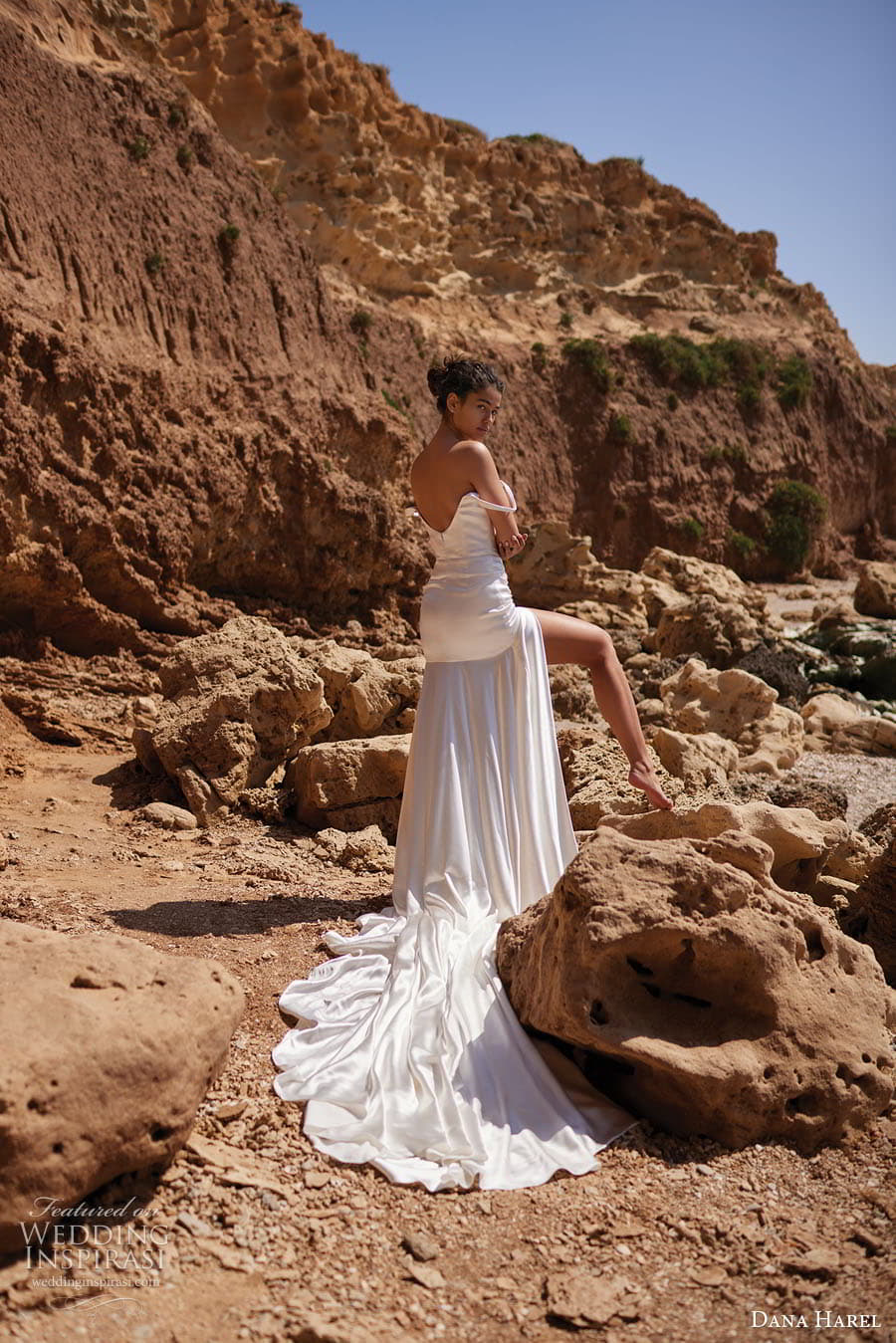 dana harel spring 2023 bridal sleeveless strap scoop neckline clean minimalist sheath wedding dress slit skirt chapel train (8) bv dana harel spring 2023 bridal sleeveless strap scoop neckline clean minimalist sheath wedding dress slit skirt chapel train (8) bv
