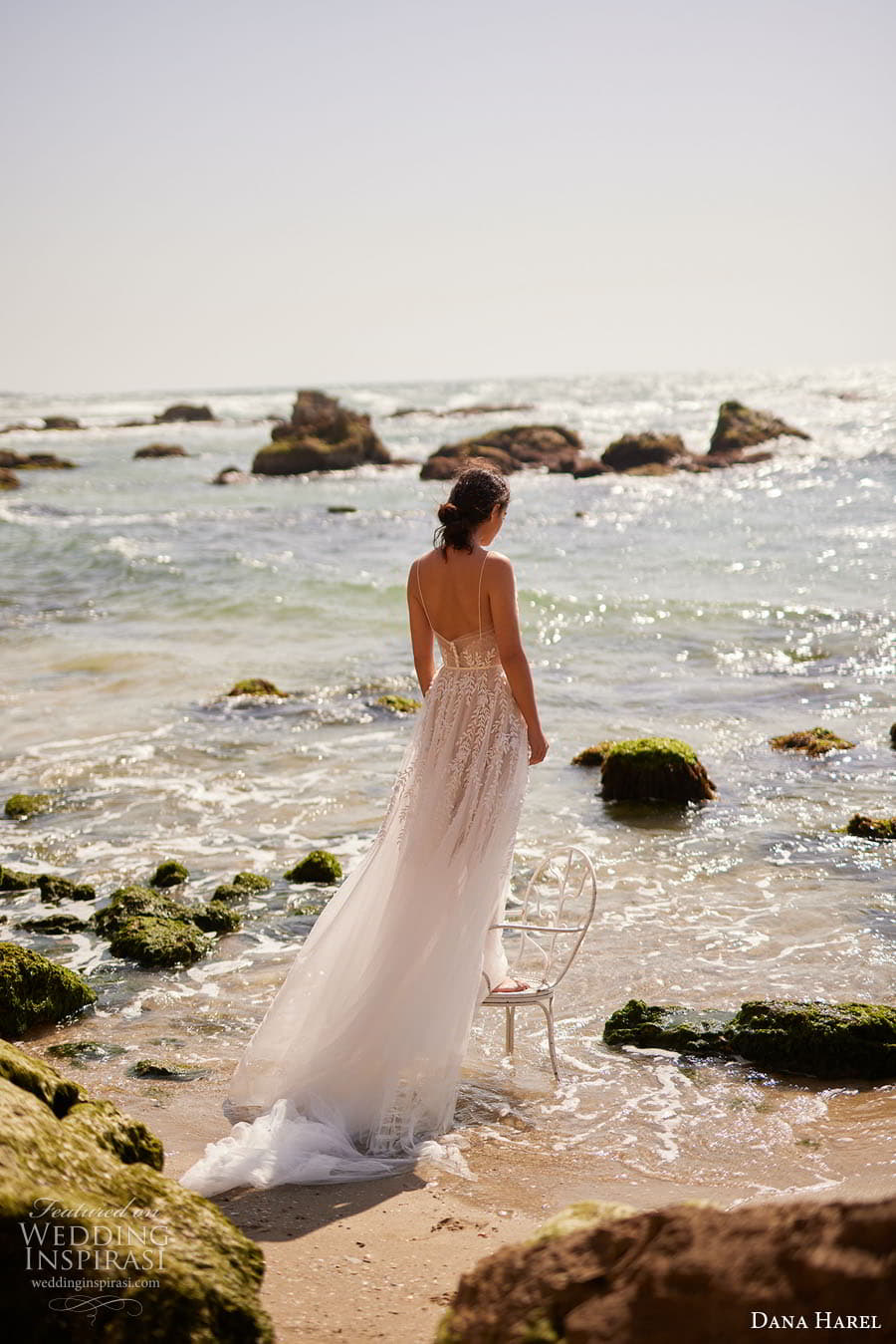 dana harel spring 2023 bridal sleeveless strap v neckline embellished a line wedding dress chapel train (4) bv dana harel spring 2023 bridal sleeveless strap v neckline embellished a line wedding dress chapel train (4) bv