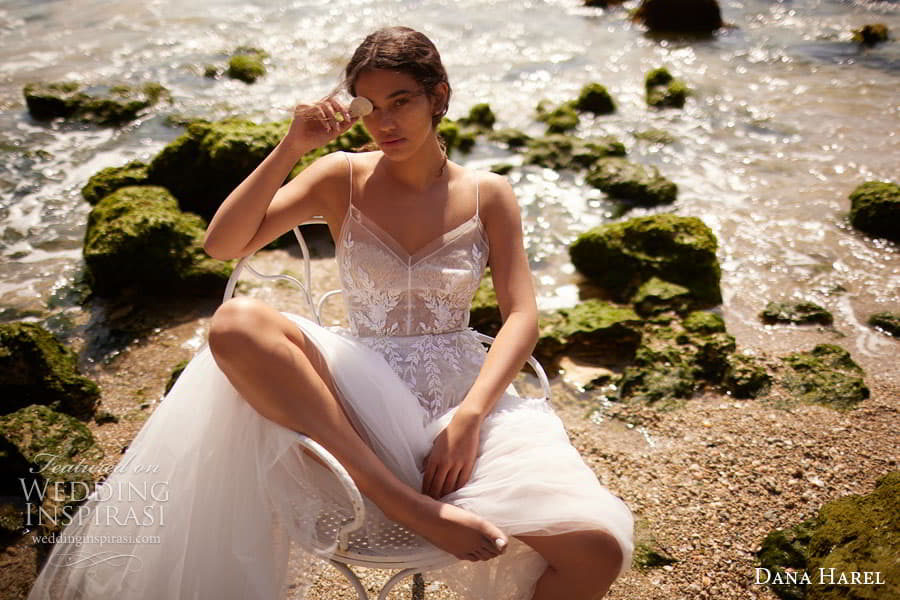 dana harel spring 2023 bridal sleeveless strap v neckline embellished a line wedding dress chapel train (4) mv dana harel spring 2023 bridal sleeveless strap v neckline embellished a line wedding dress chapel train (4) mv