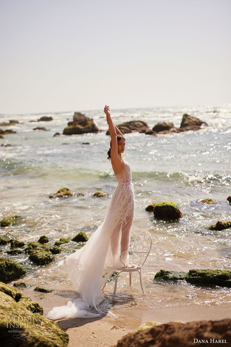 dana harel spring 2023 bridal sleeveless strap v neckline embellished a line wedding dress chapel train (4) sv dana harel spring 2023 bridal sleeveless strap v neckline embellished a line wedding dress chapel train (4) sv