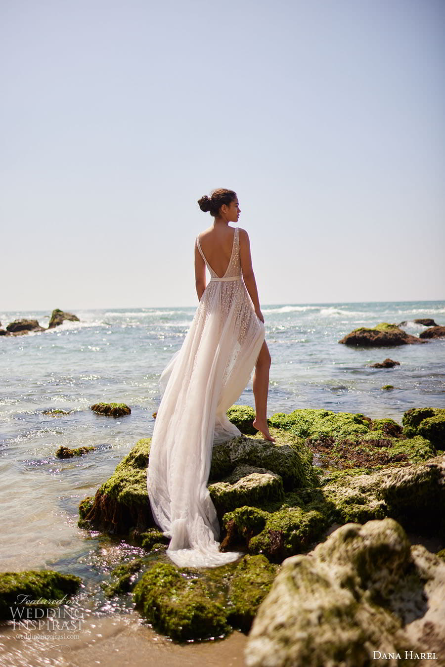 dana harel spring 2023 bridal sleeveless strap v neckline fully embellished a line wedding dress chapel train v back (9) bv dana harel spring 2023 bridal sleeveless strap v neckline fully embellished a line wedding dress chapel train v back (9) bv