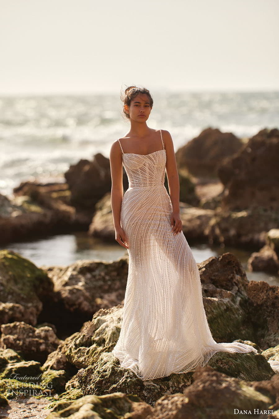dana harel spring 2023 bridal sleeveless thin strap straight across neckline embellished a line wedding dress chapel train (2) mv dana harel spring 2023 bridal sleeveless thin strap straight across neckline embellished a line wedding dress chapel train (2) mv