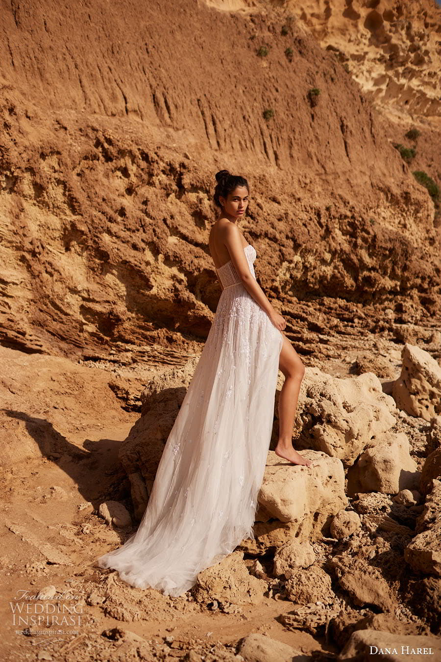 dana harel spring 2023 bridal strapless sweetheart neckline fully embellished a line wedding dress chapel train (3) sv dana harel spring 2023 bridal strapless sweetheart neckline fully embellished a line wedding dress chapel train (3) sv