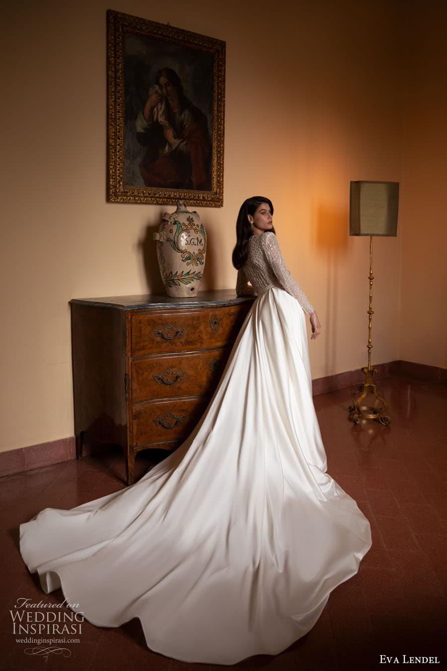 eva lendel 2023 bridal embellished a line ball gown wedding dress chapel train Primrose 2 (9)
