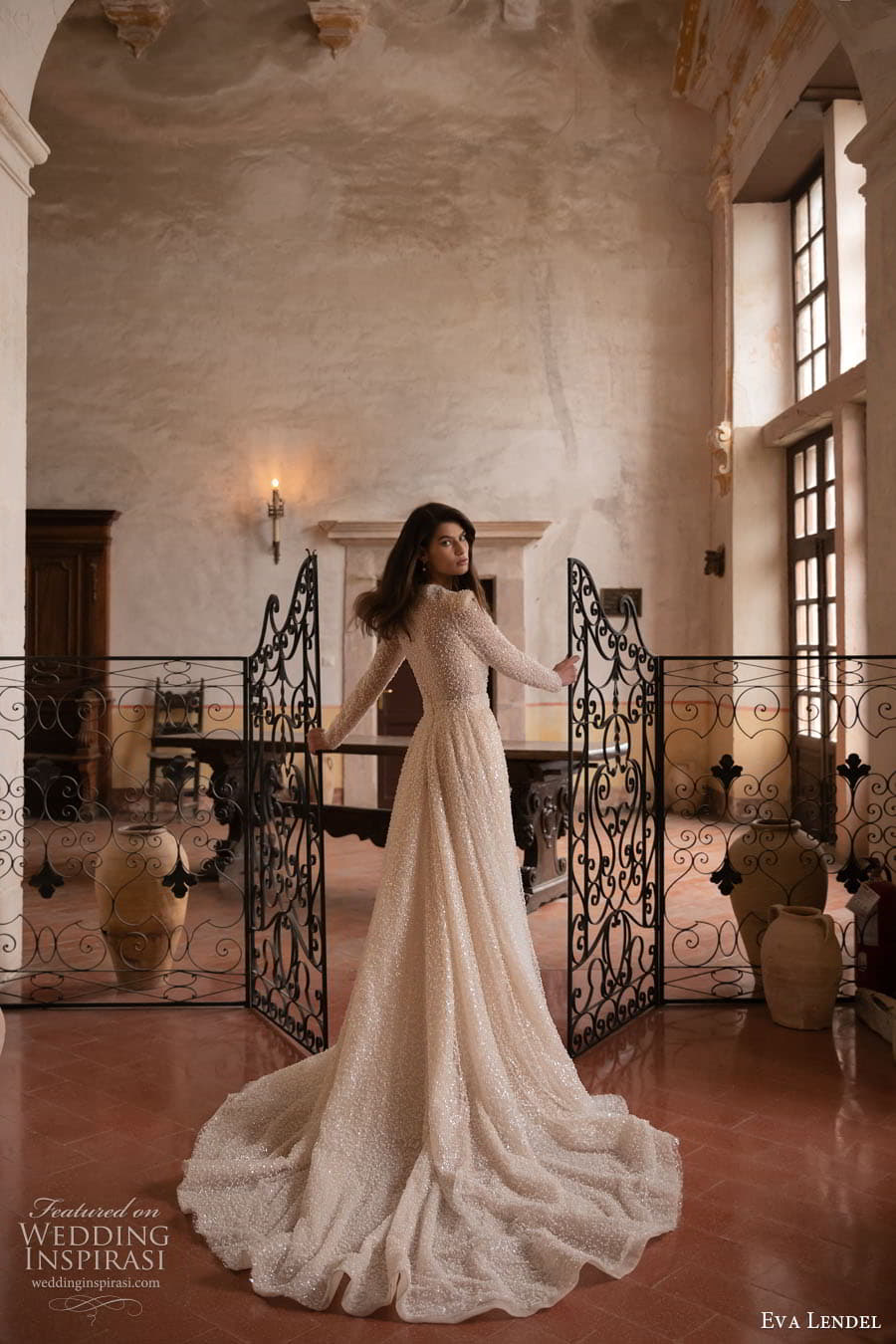 eva lendel 2023 bridal long sleeve high neckline embellished lace a line wedding dress chapel train rada (1) eva lendel 2023 bridal long sleeve high neckline embellished lace a line wedding dress chapel train rada (1)