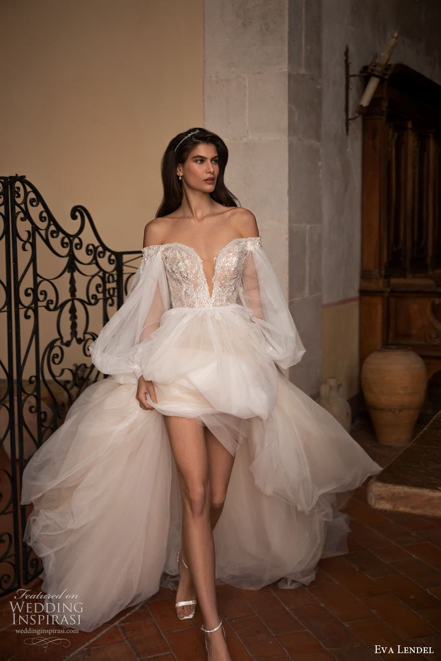 eva lendel 2023 bridal off shoulder puff bishop sleeve sweetheart neckline embellished bodice a line ball gown wedding dress (1) eva lendel 2023 bridal off shoulder puff bishop sleeve sweetheart neckline embellished bodice a line ball gown wedding dress (1)