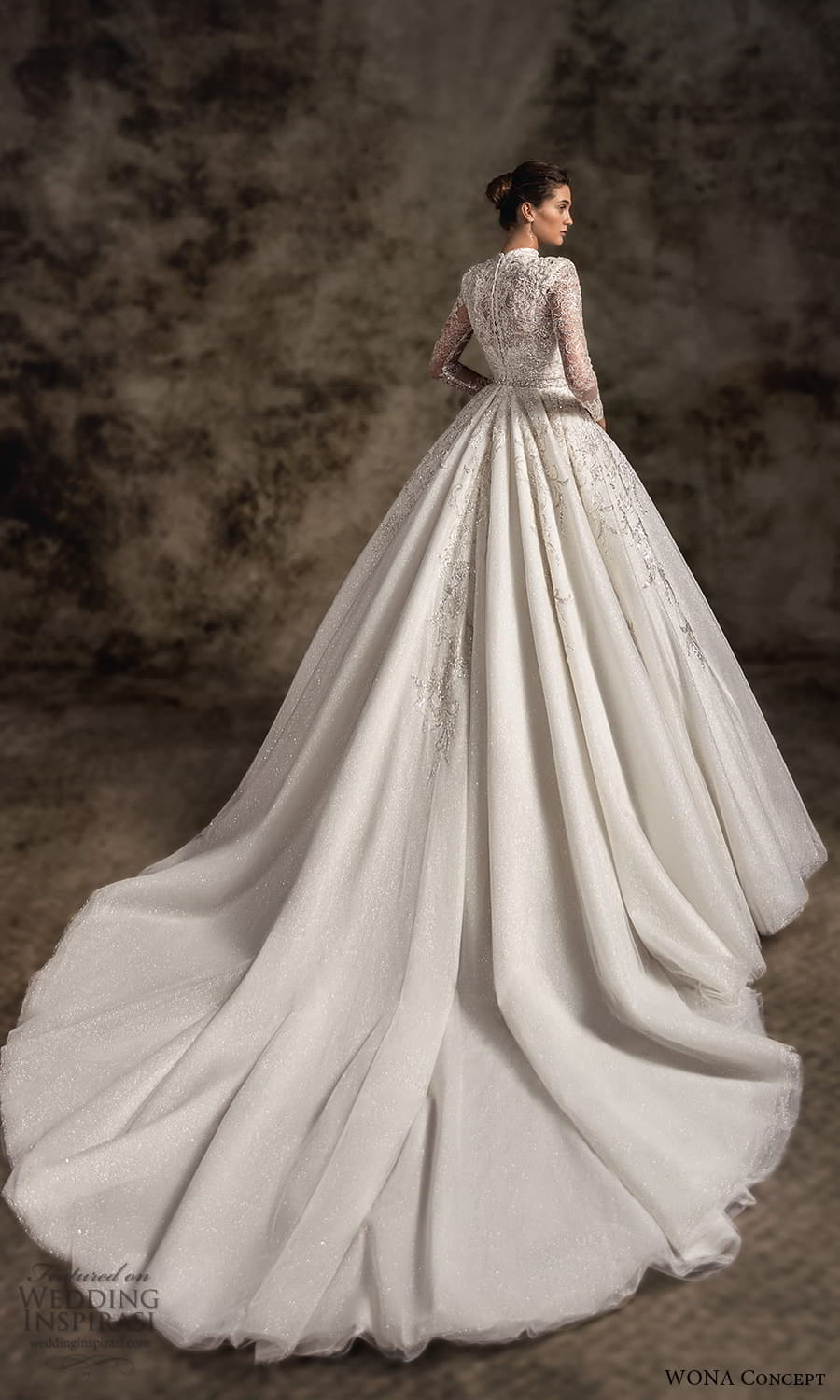 wona concept 2023 bridal long puff sleeve high neck top sleeveless fully embellisehd semi sweetheart neckline a line ball gown wedding dress chapel train (11) bv wona concept 2023 bridal long puff sleeve high neck top sleeveless fully embellisehd semi sweetheart neckline a line ball gown wedding dress chapel train (11) bv