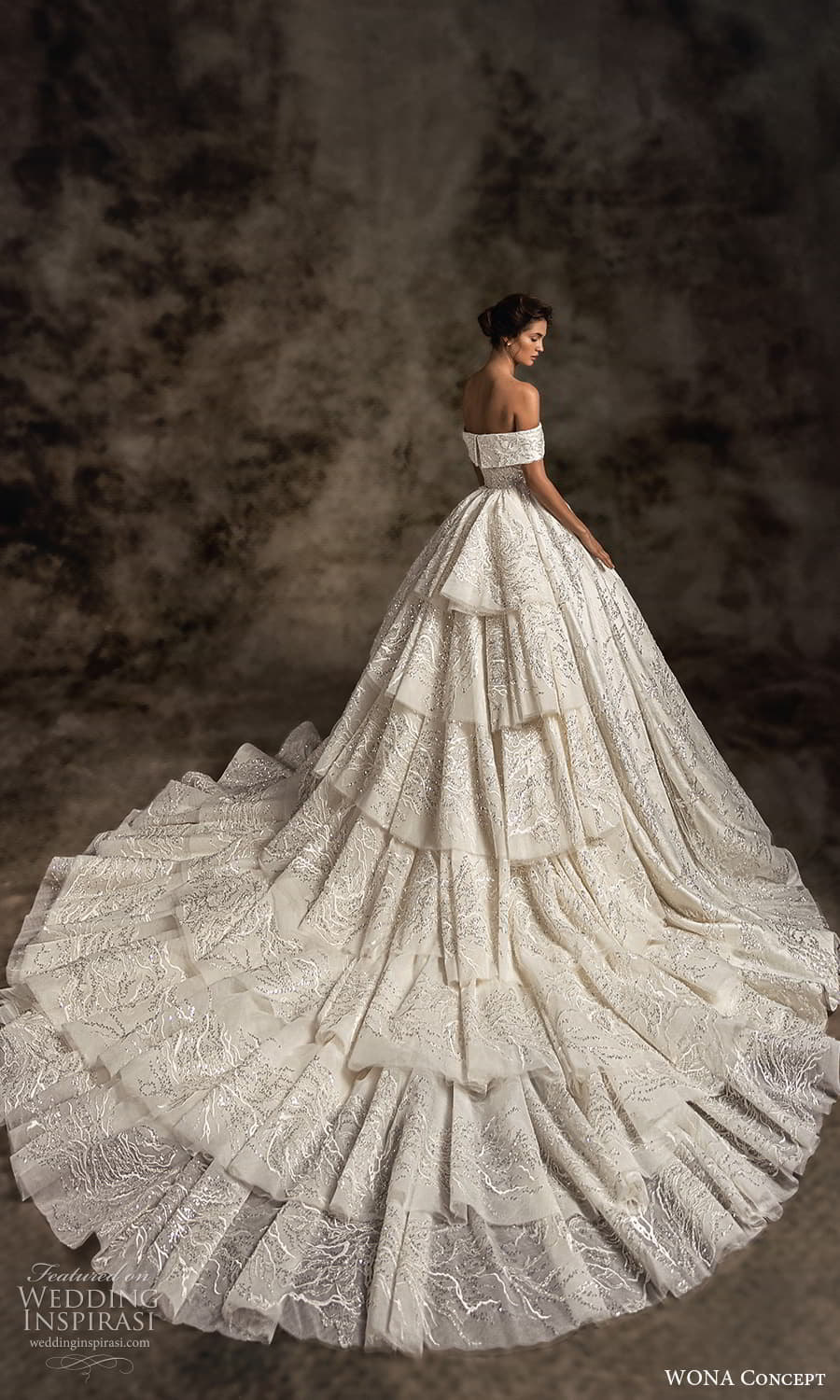 wona concept 2023 bridal off shoulder sleeve sweetheart neckline fully embellished a line ball gown wedding dress chapel train (16) bv wona concept 2023 bridal off shoulder sleeve sweetheart neckline fully embellished a line ball gown wedding dress chapel train (16) bv