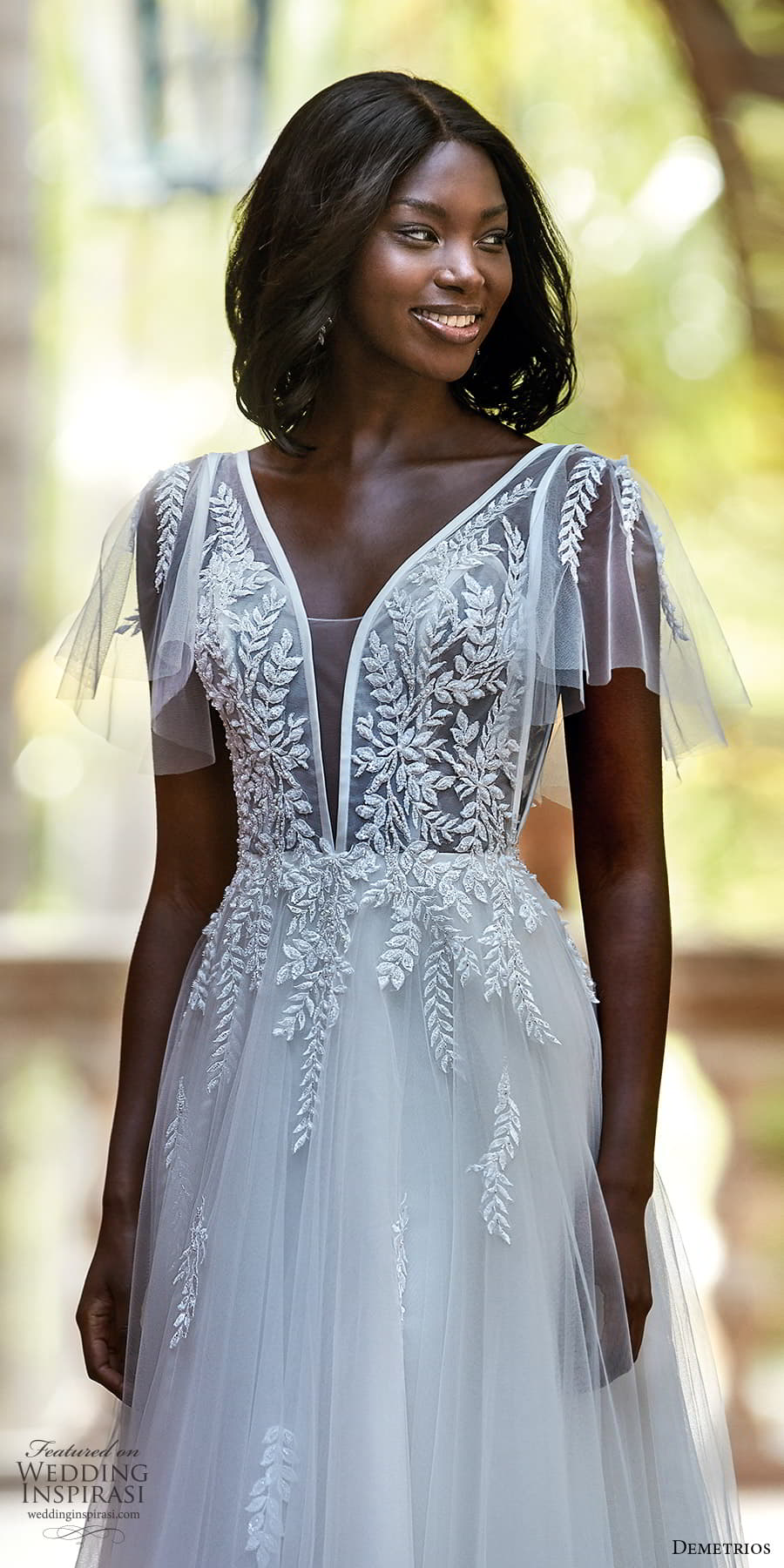 demetrios 2023 bridal flutter sleeve sleeveless strapless sweetheart neckline romantic lace a line ball gown wedding dress chapel train 1192 1 demetrios 2023 bridal flutter sleeve sleeveless strapless sweetheart neckline romantic lace a line ball gown wedding dress chapel train 1192 1