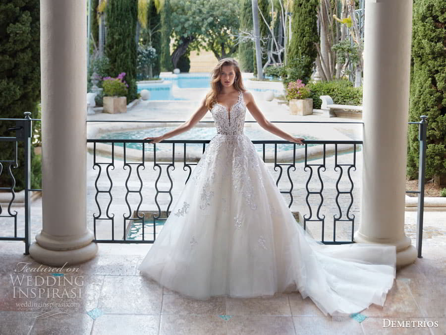 demetrios 2023 bridal long sleeve sleeveless strapless sweetheart neckline romantic lace a line ball gown wedding dress chapel train 1181 1 demetrios 2023 bridal long sleeve sleeveless strapless sweetheart neckline romantic lace a line ball gown wedding dress chapel train 1181 1