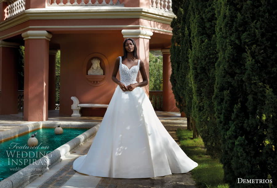 demetrios 2023 bridal long sleeve sleeveless strapless sweetheart neckline romantic lace a line ball gown wedding dress chapel train 1190 1 demetrios 2023 bridal long sleeve sleeveless strapless sweetheart neckline romantic lace a line ball gown wedding dress chapel train 1190 1