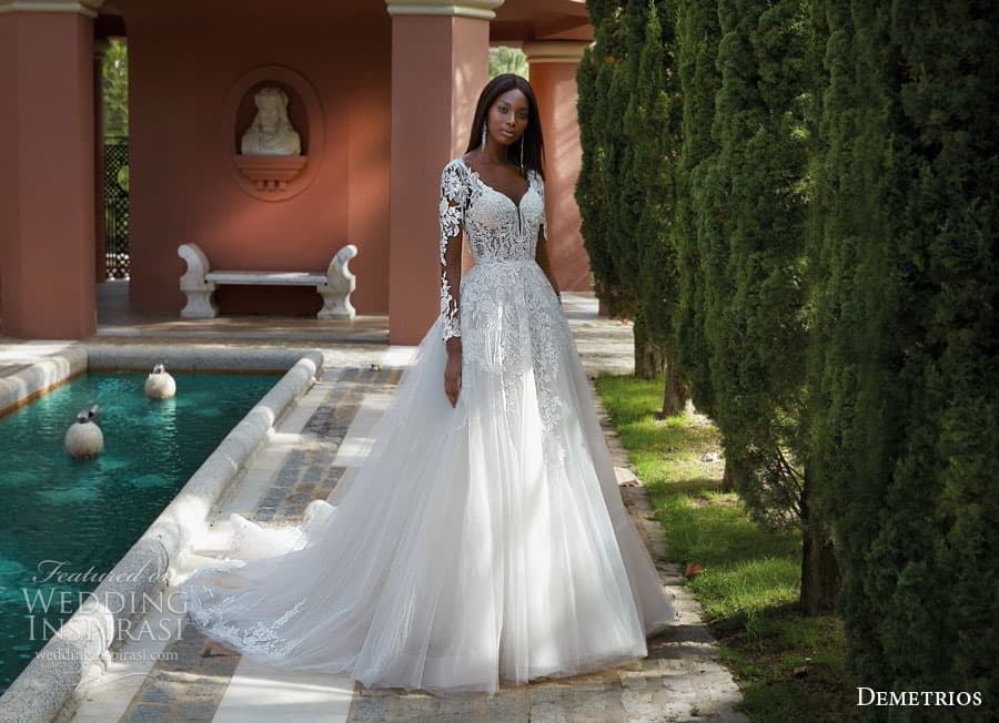 demetrios 2023 bridal long sleeve sleeveless strapless sweetheart neckline romantic lace a line ball gown wedding dress chapel train 1197 1 demetrios 2023 bridal long sleeve sleeveless strapless sweetheart neckline romantic lace a line ball gown wedding dress chapel train 1197 1
