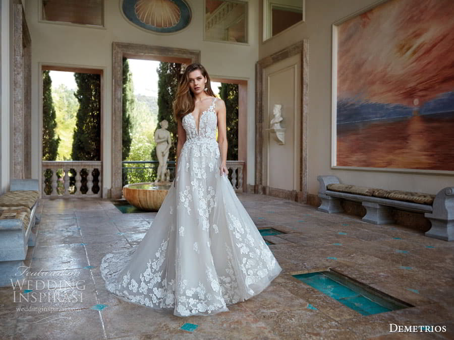 demetrios 2023 bridal long sleeve sleeveless strapless sweetheart neckline romantic lace a line ball gown wedding dress chapel train 1214 1 demetrios 2023 bridal long sleeve sleeveless strapless sweetheart neckline romantic lace a line ball gown wedding dress chapel train 1214 1