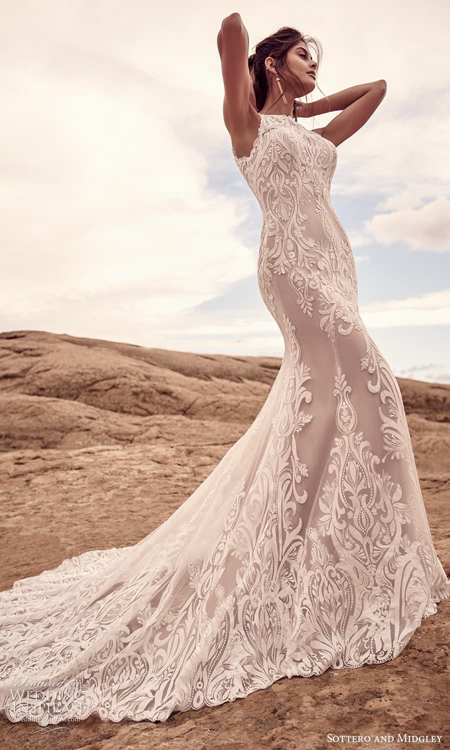 sottero midgley fall 2022 bridal sleeveless halter neckline embellished lace sheath wedding dress illusion back chapel train (4) mv sottero midgley fall 2022 bridal sleeveless halter neckline embellished lace sheath wedding dress illusion back chapel train (4) mv