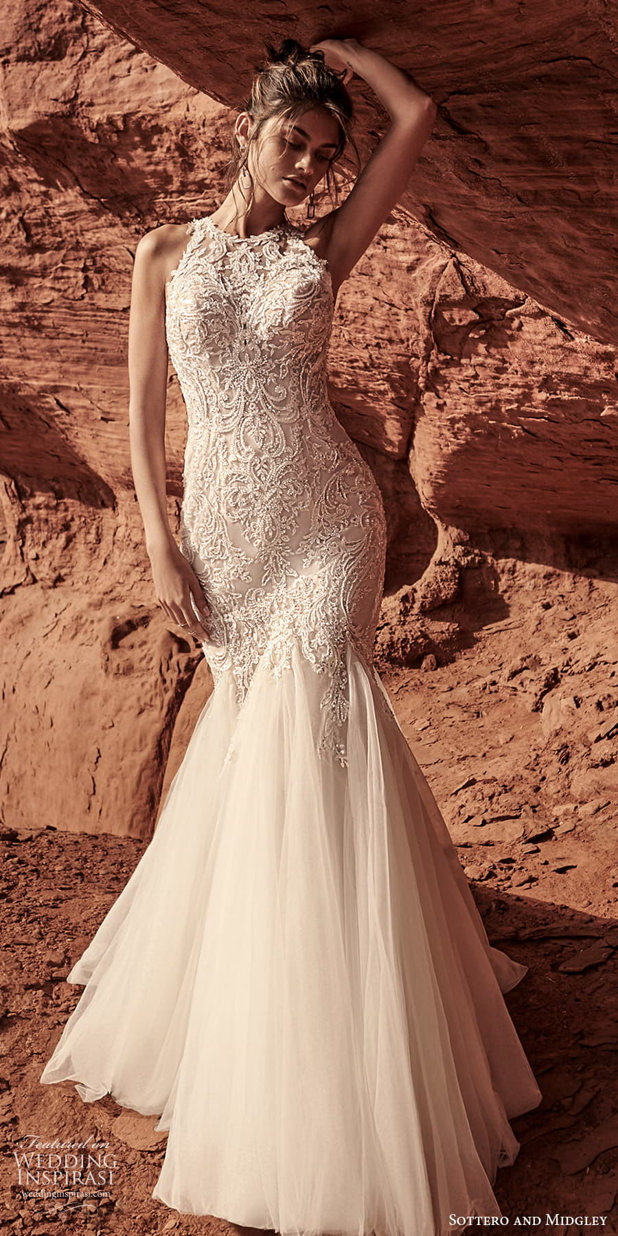 sottero midgley fall 2022 bridal sleeveless halter neckline heavily embellished bodice fit flare mermaid wedding dress chapel train (19) mv sottero midgley fall 2022 bridal sleeveless halter neckline heavily embellished bodice fit flare mermaid wedding dress chapel train (19) mv