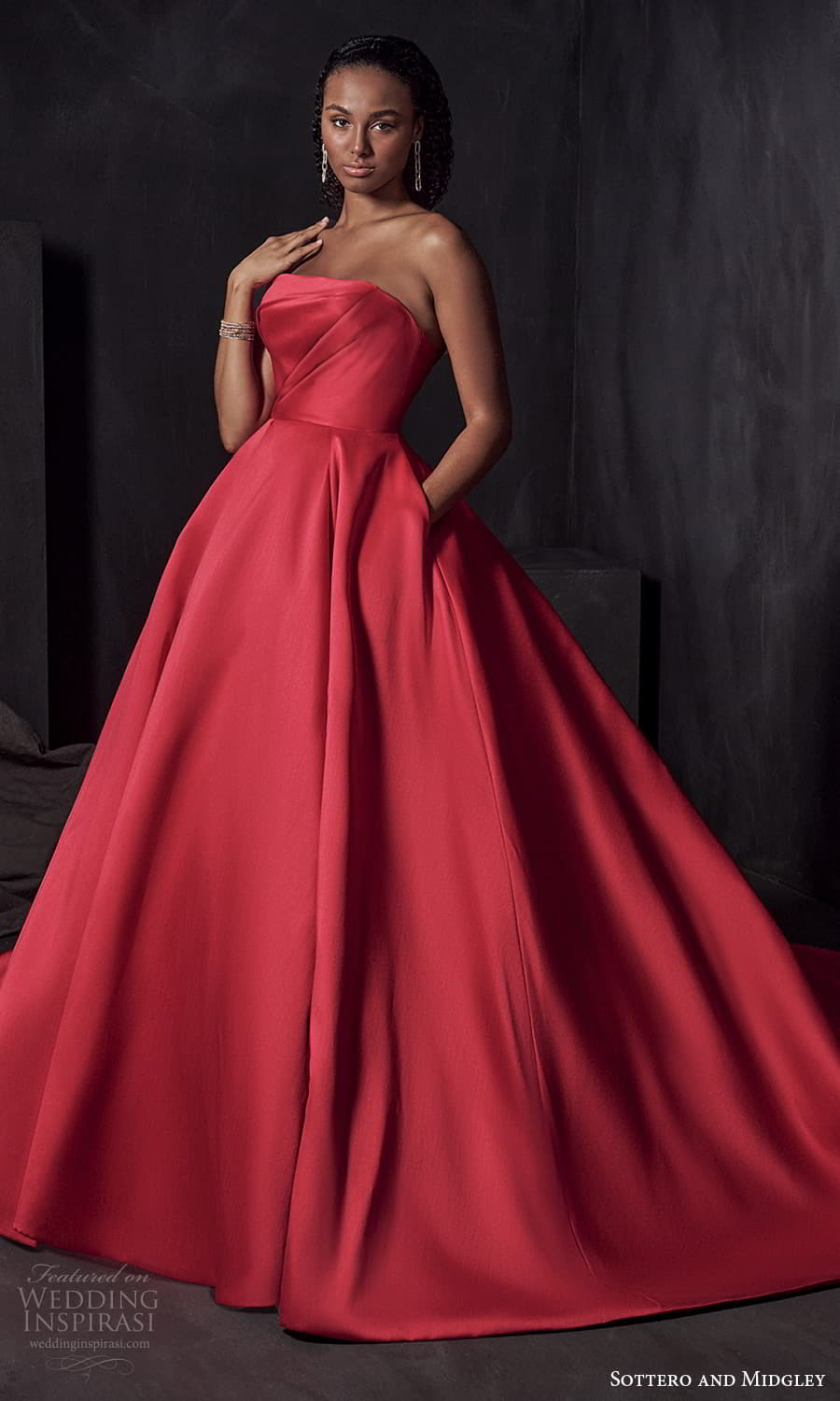 sottero midgley fall 2022 bridal strapless straight across clean minimalist a line ball gown wedding dress red chapel train (1) mv sottero midgley fall 2022 bridal strapless straight across clean minimalist a line ball gown wedding dress red chapel train (1) mv