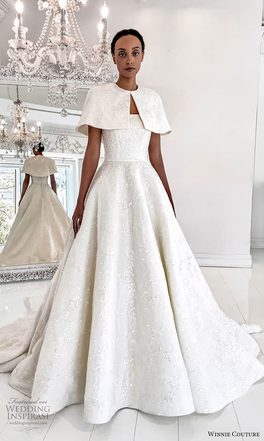 winnie couture 2022 bridal capelet strapless straight across necklnie embellished a line ball gown wedding dress chapel train (7) mv winnie couture 2022 bridal capelet strapless straight across necklnie embellished a line ball gown wedding dress chapel train (7) mv