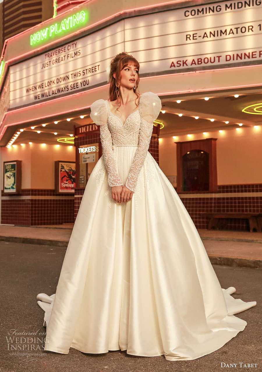 dany tabet 2022 bridal strap sleeveless strapless sweetheart straight across v neckline romantic minimalist a line ball gown wedding dress chapel train bijou front dany tabet 2022 bridal strap sleeveless strapless sweetheart straight across v neckline romantic minimalist a line ball gown wedding dress chapel train bijou front