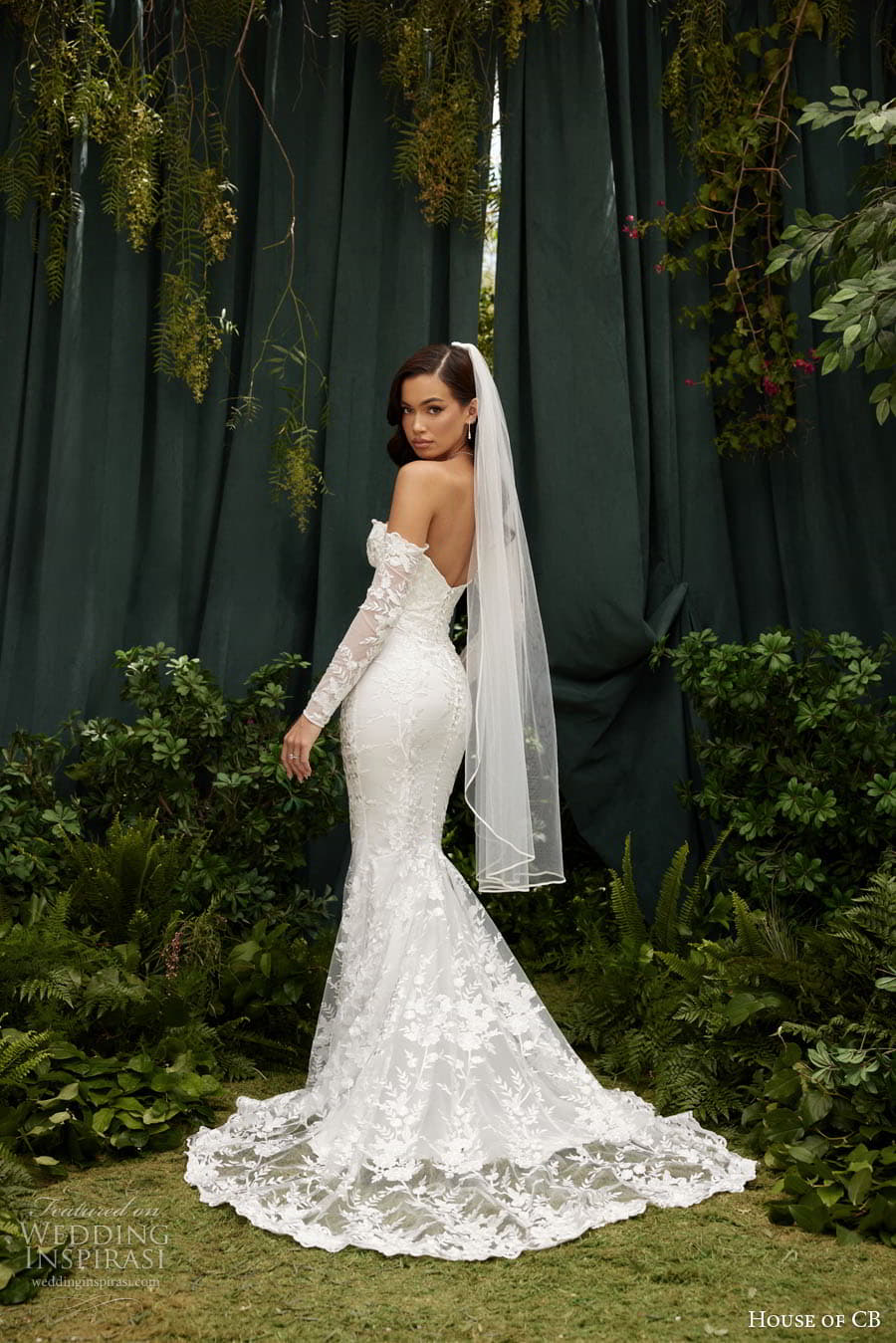 house of cb 2022 bridal detached sleeve sleeveless strapless sweetheart neckline sexy sheath mermaid wedding dress chapel train 02 20