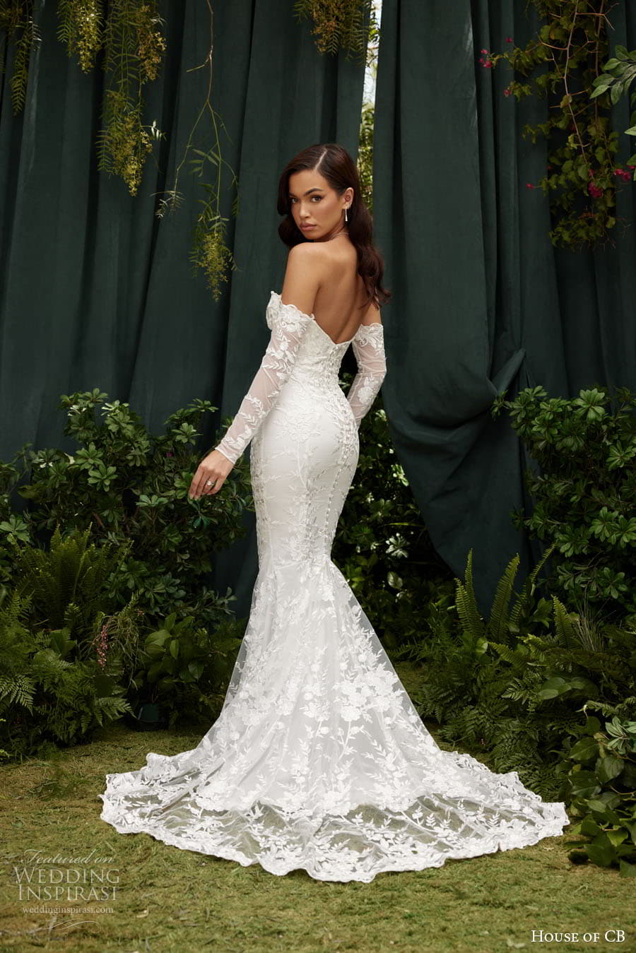 house of cb 2022 bridal detached sleeve sleeveless strapless sweetheart neckline sexy sheath mermaid wedding dress chapel train 02 59