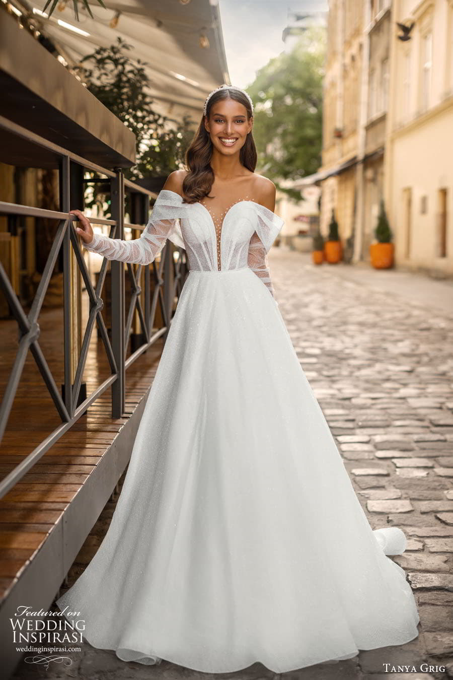 tanya grig 2023 bridal illusion long sleeve sweetheart v neckline a line ball gown sheath wedding dress chapel train emma 1 tanya grig 2023 bridal illusion long sleeve sweetheart v neckline a line ball gown sheath wedding dress chapel train emma 1