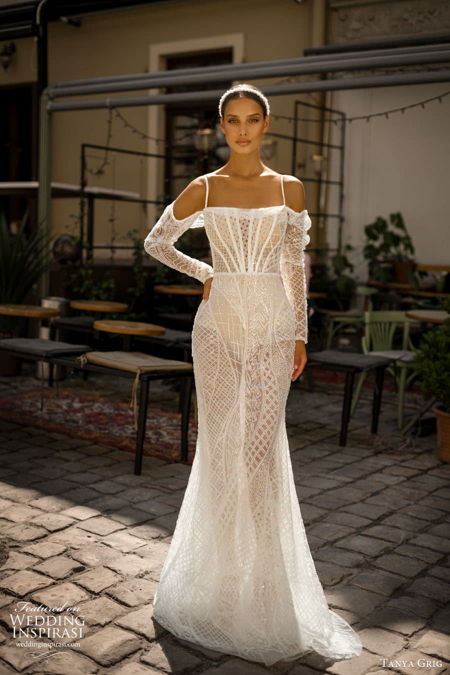 tanya grig 2023 bridal illusion long sleeve sweetheart v neckline a line ball gown sheath wedding dress chapel train gisele 4 tanya grig 2023 bridal illusion long sleeve sweetheart v neckline a line ball gown sheath wedding dress chapel train gisele 4