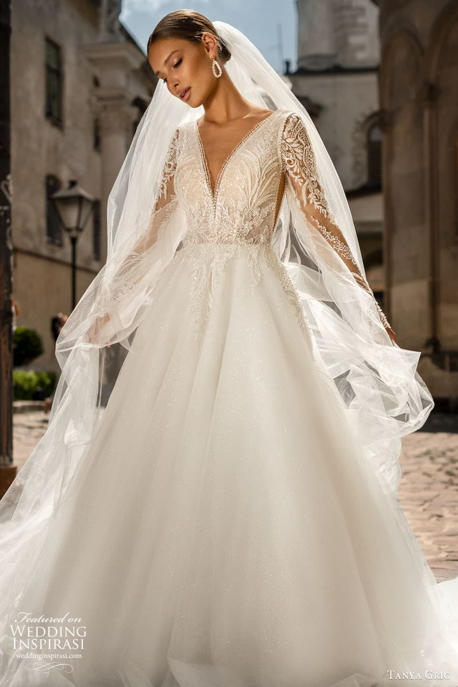 tanya grig 2023 bridal illusion long sleeve sweetheart v neckline a line ball gown sheath wedding dress chapel train patricia 2 tanya grig 2023 bridal illusion long sleeve sweetheart v neckline a line ball gown sheath wedding dress chapel train patricia 2