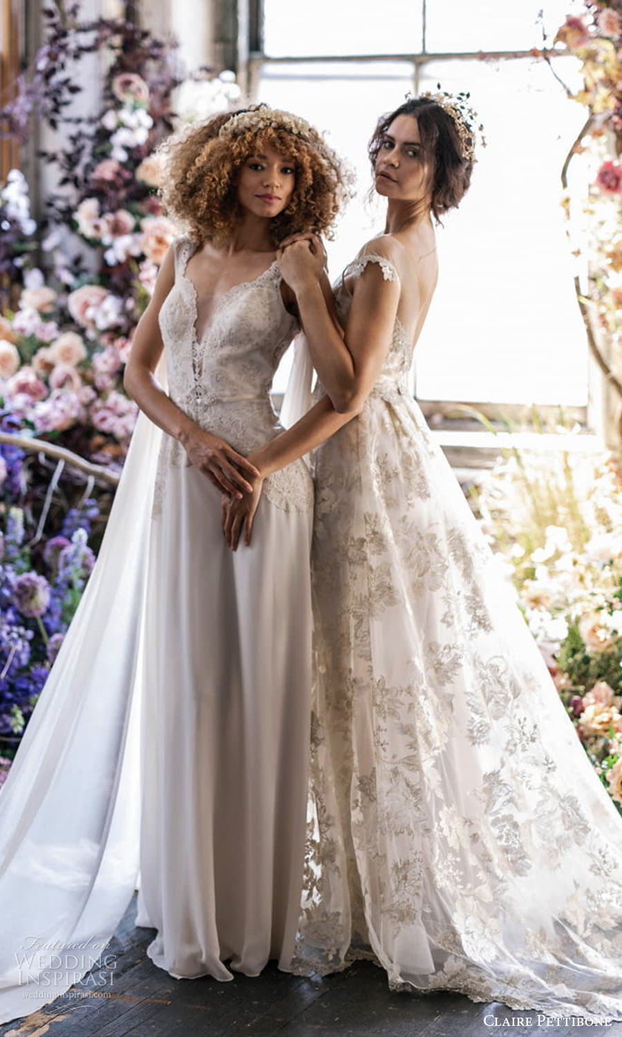 pairings: Claire Pettibone's Romantic Wedding Dream Gowns — Justine M  Couture Bridal Veils, Jewelry and Accessories