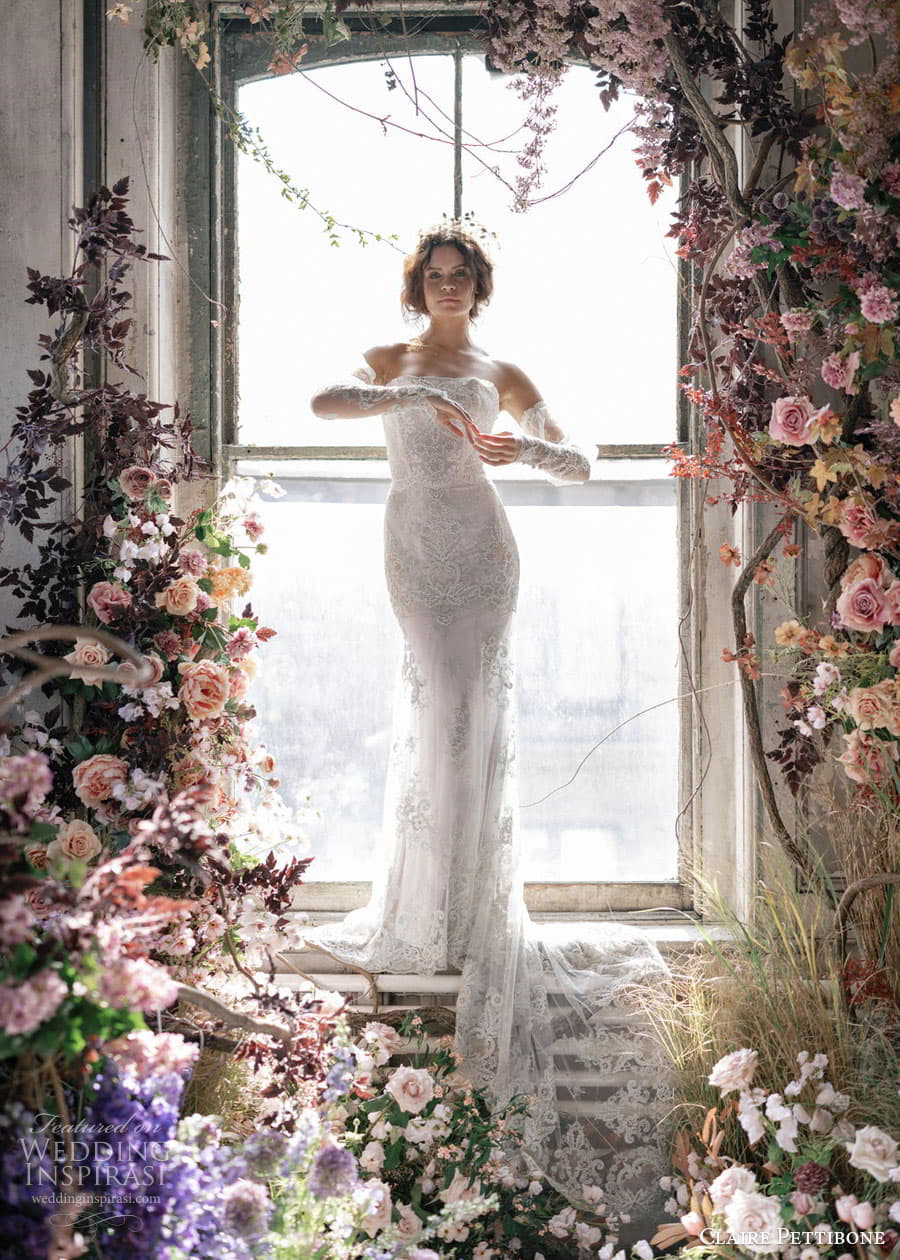 claire pettibone 2023 couture bridal sleeveless puff sleeve v sweetheart neckline a line ball gown wedding dress chapel train 030 aquamarine