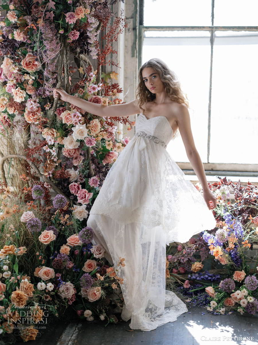 pairings: Claire Pettibone's Romantic Wedding Dream Gowns — Justine M  Couture Bridal Veils, Jewelry and Accessories