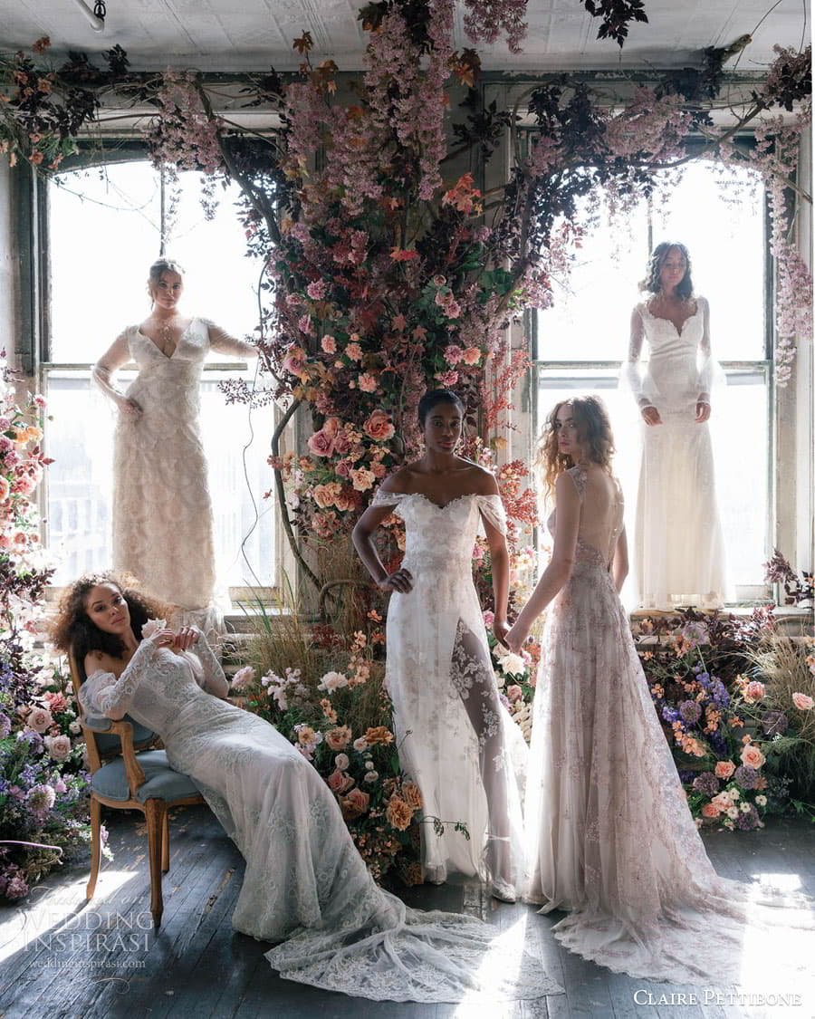 pairings: Claire Pettibone's Romantic Wedding Dream Gowns — Justine M  Couture Bridal Veils, Jewelry and Accessories