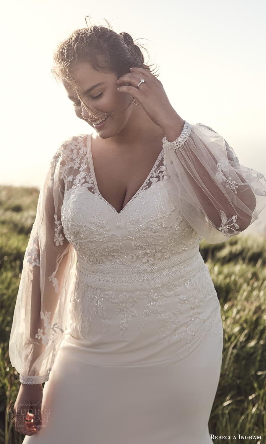 rebecca ingram spring 2023 bridal sheer long seeve v neckline tatum sheath wedding dress chapel train mv rebecca ingram spring 2023 bridal sheer long seeve v neckline tatum sheath wedding dress chapel train mv