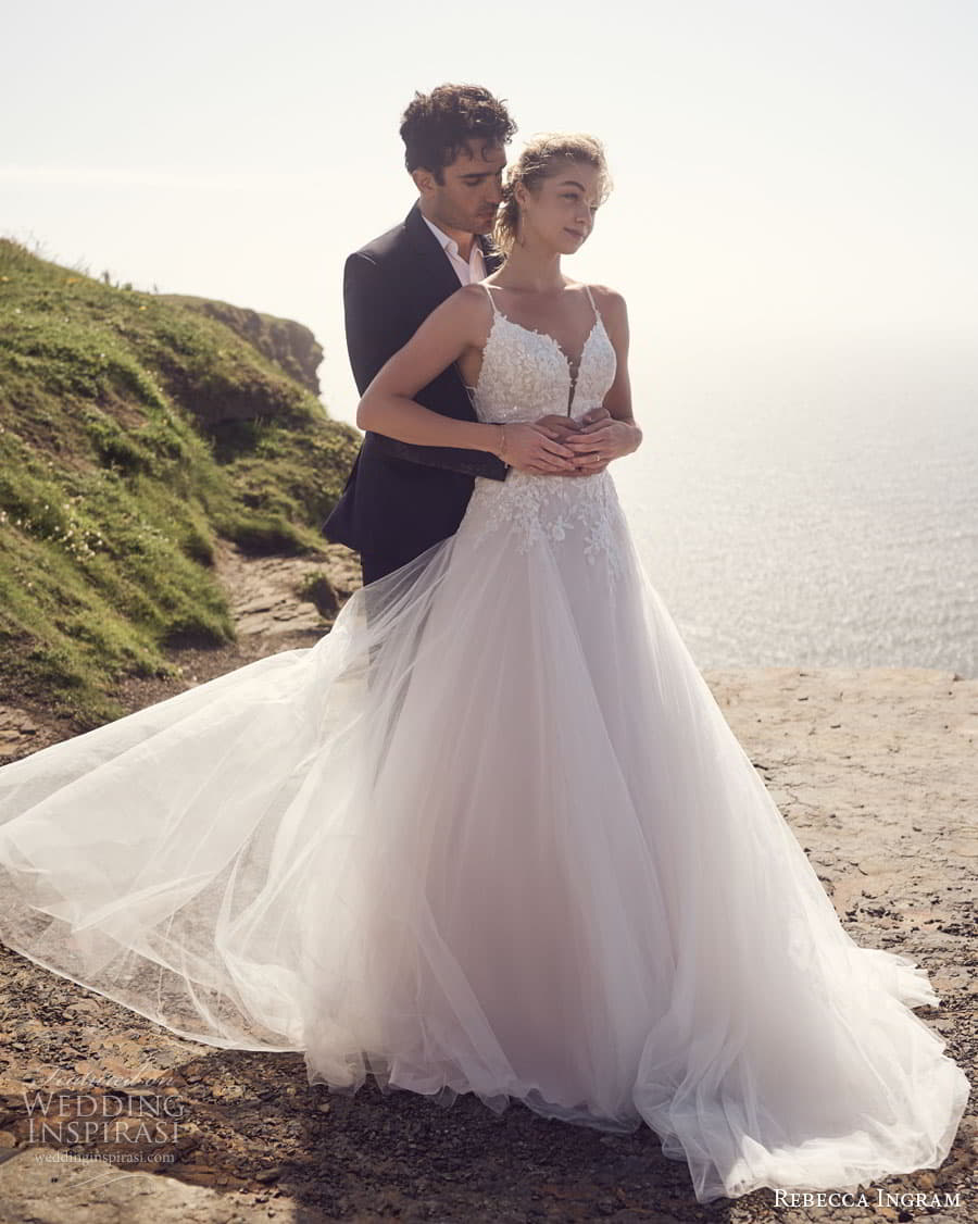 rebecca ingram spring 2023 bridal sleeveless cassidy a line wedding dress chapel train mv (1) rebecca ingram spring 2023 bridal sleeveless cassidy a line wedding dress chapel train mv (1)