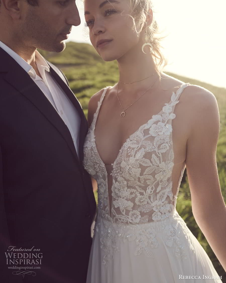 rebecca ingram spring 2023 bridal sleeveless v neckline tierney a line wedding dress chapel train mv (3) rebecca ingram spring 2023 bridal sleeveless v neckline tierney a line wedding dress chapel train mv (3)