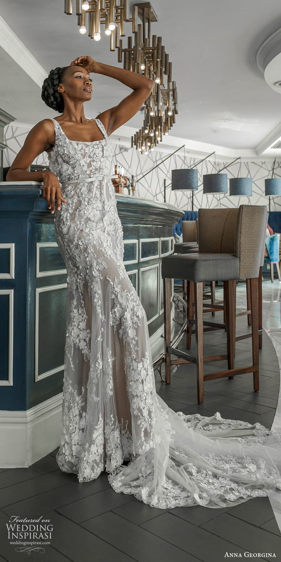 anna georgina 2023 bridal sleeveless strap square neckline fully embellished sheath wedding dress chapel train (3) lv anna georgina 2023 bridal sleeveless strap square neckline fully embellished sheath wedding dress chapel train (3) lv