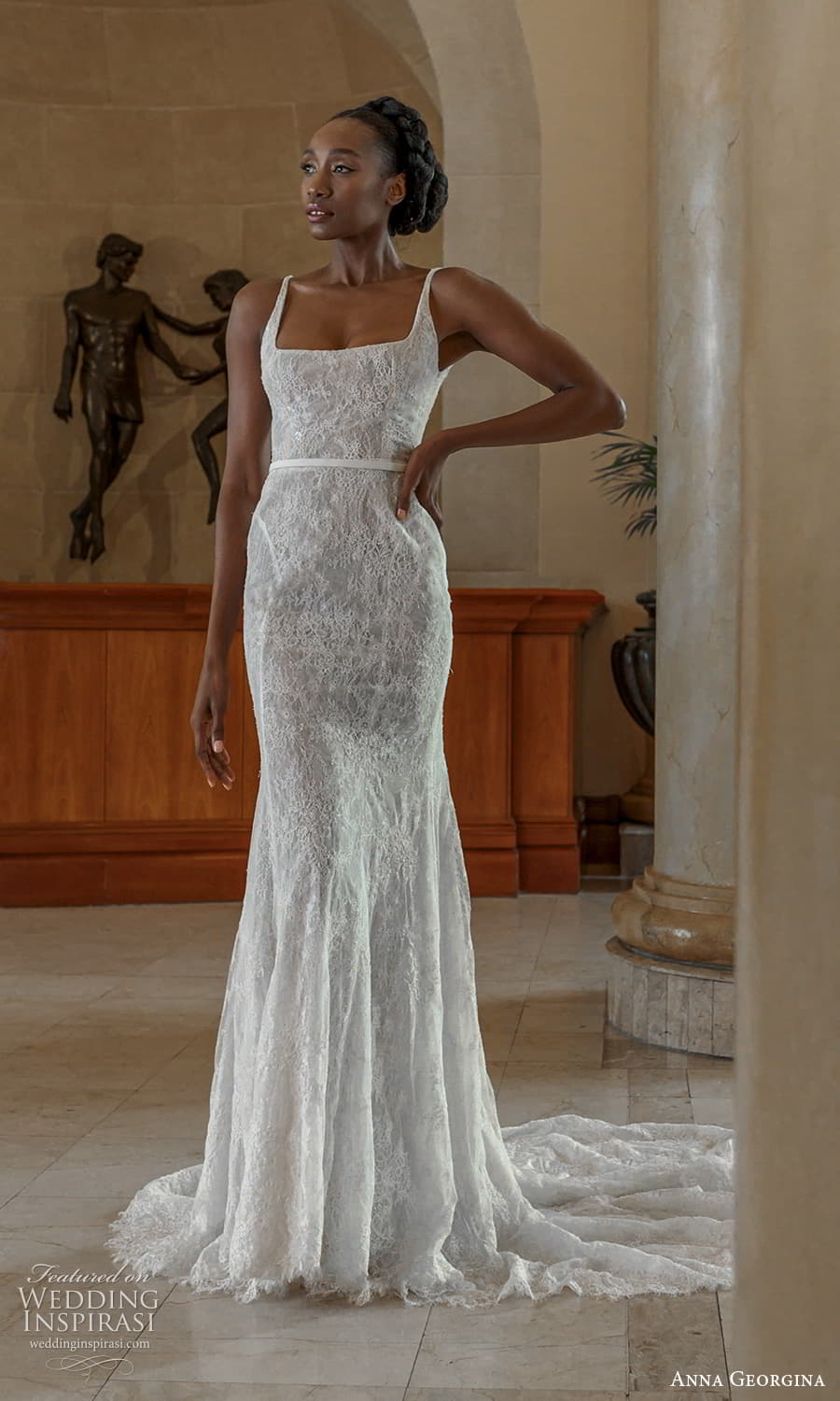 anna georgina 2023 bridal sleeveless strap square neckline lace sheath wedding dress chapel train (6) mv anna georgina 2023 bridal sleeveless strap square neckline lace sheath wedding dress chapel train (6) mv