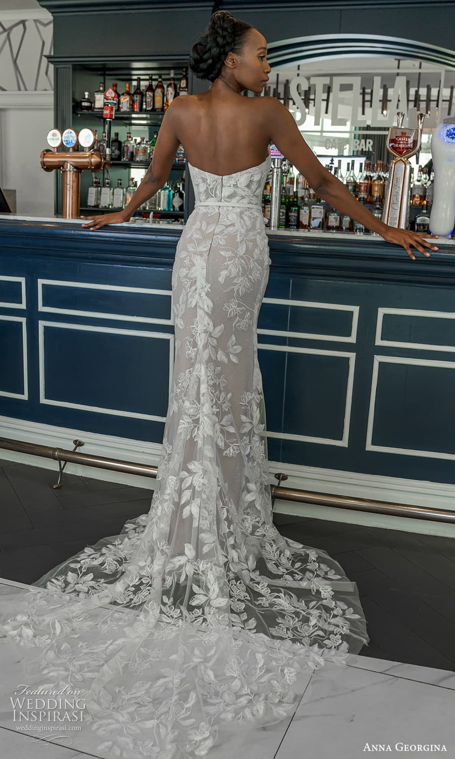 anna georgina 2023 bridal strapless sweetheart embroidered sheath wedding dress chapel train (2) bv anna georgina 2023 bridal strapless sweetheart embroidered sheath wedding dress chapel train (2) bv