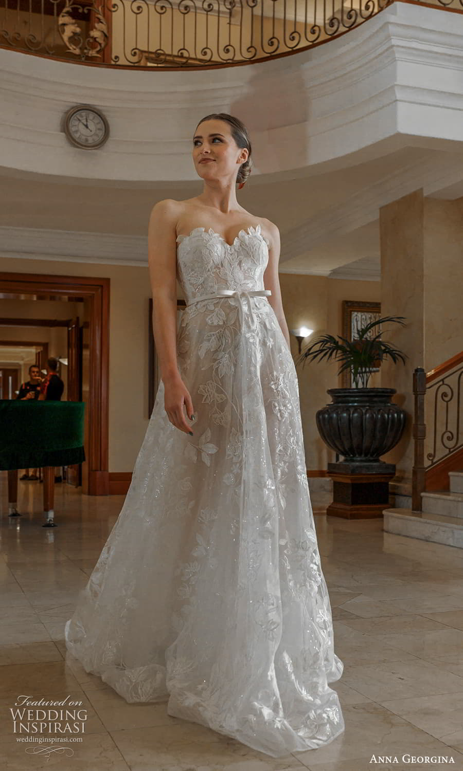 anna georgina 2023 bridal strapless sweetheart neckline fully embellished a line ball gown wedding dress chapel train (7) mv