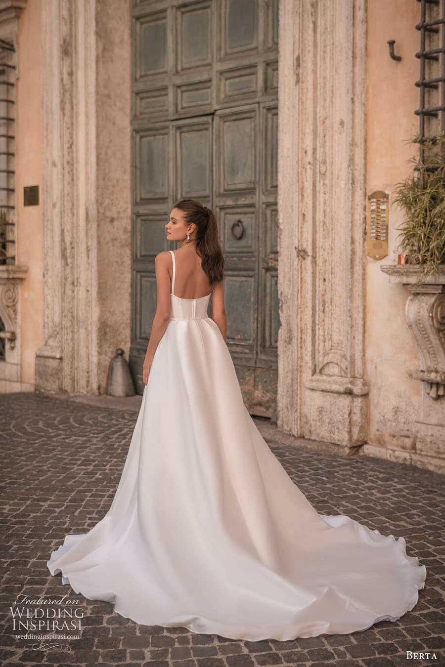 berta fall 2023 bridal detached sleeve sleeveless v sweetheart scoop neckline a line ball gown wedding dress chapel train 112 Train (2) berta fall 2023 bridal detached sleeve sleeveless v sweetheart scoop neckline a line ball gown wedding dress chapel train 112 Train (2)