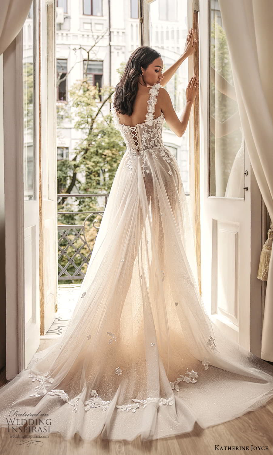 katherine joyce 2023 bridal strapless sweetheart neckline heavily embellished bodice a line ball gown wedding dress chapel train (12) bv
