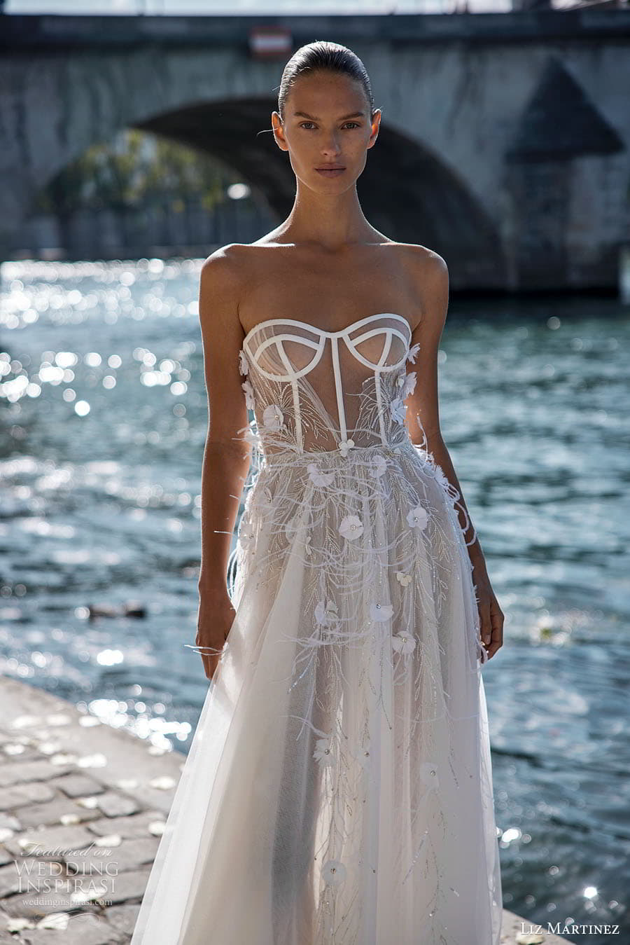 liz martinez fall 2023 bridal strapless sleeveless sweetheart neckline embellished a line ball gown wedding dress chapel train coco 3 liz martinez fall 2023 bridal strapless sleeveless sweetheart neckline embellished a line ball gown wedding dress chapel train coco 3