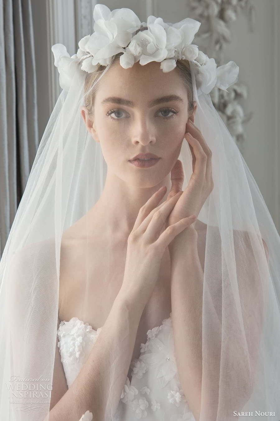 sareh nouri fall 2023 bridal sleeveless off shoulder strap sweetheart straight neckline fit flare a line ball gown wedding dress chapel train messina2 sareh nouri fall 2023 bridal sleeveless off shoulder strap sweetheart straight neckline fit flare a line ball gown wedding dress chapel train messina2