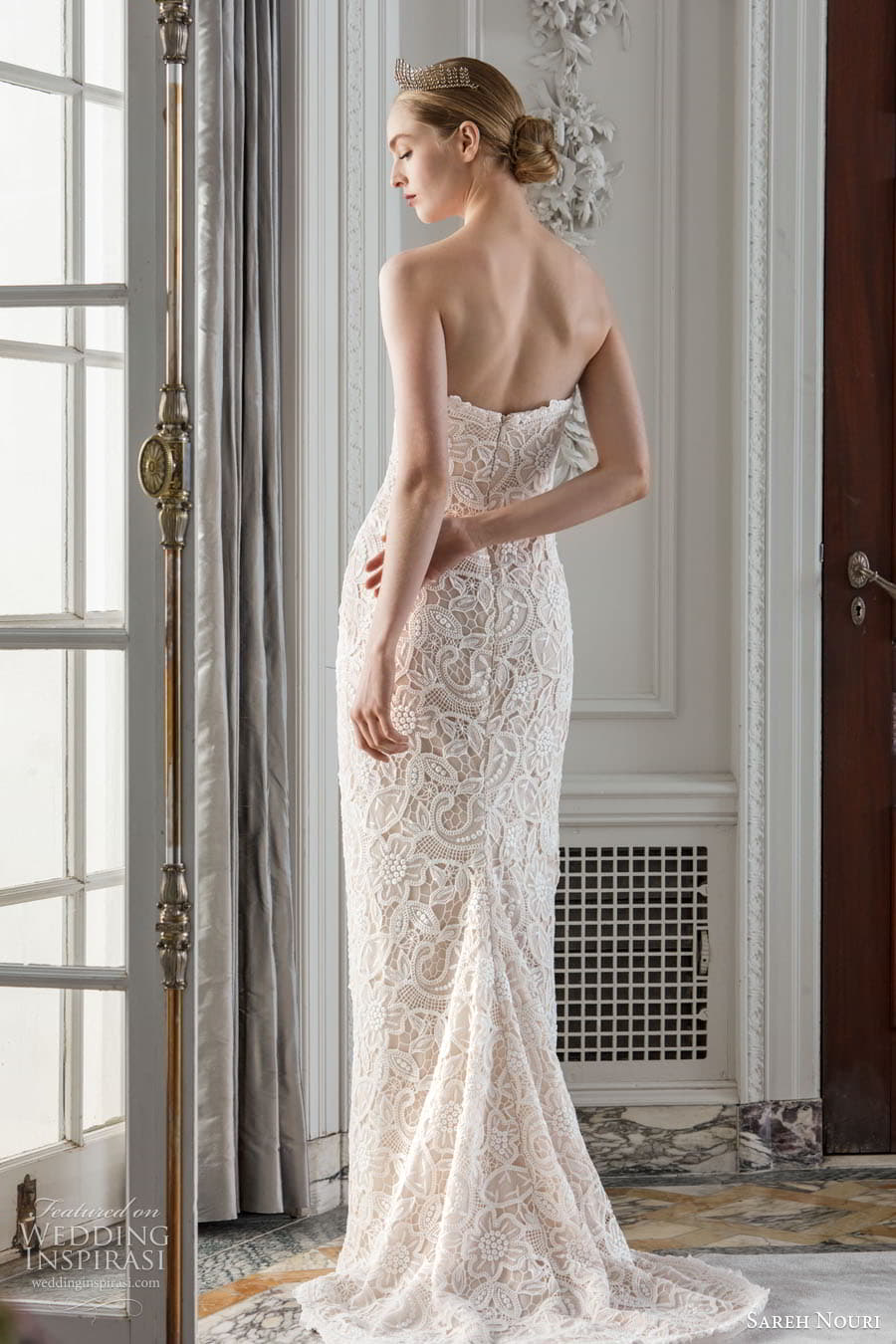 sareh nouri fall 2023 bridal sleeveless off shoulder strap sweetheart straight neckline fit flare a line ball gown wedding dress chapel train napolic sareh nouri fall 2023 bridal sleeveless off shoulder strap sweetheart straight neckline fit flare a line ball gown wedding dress chapel train napolic