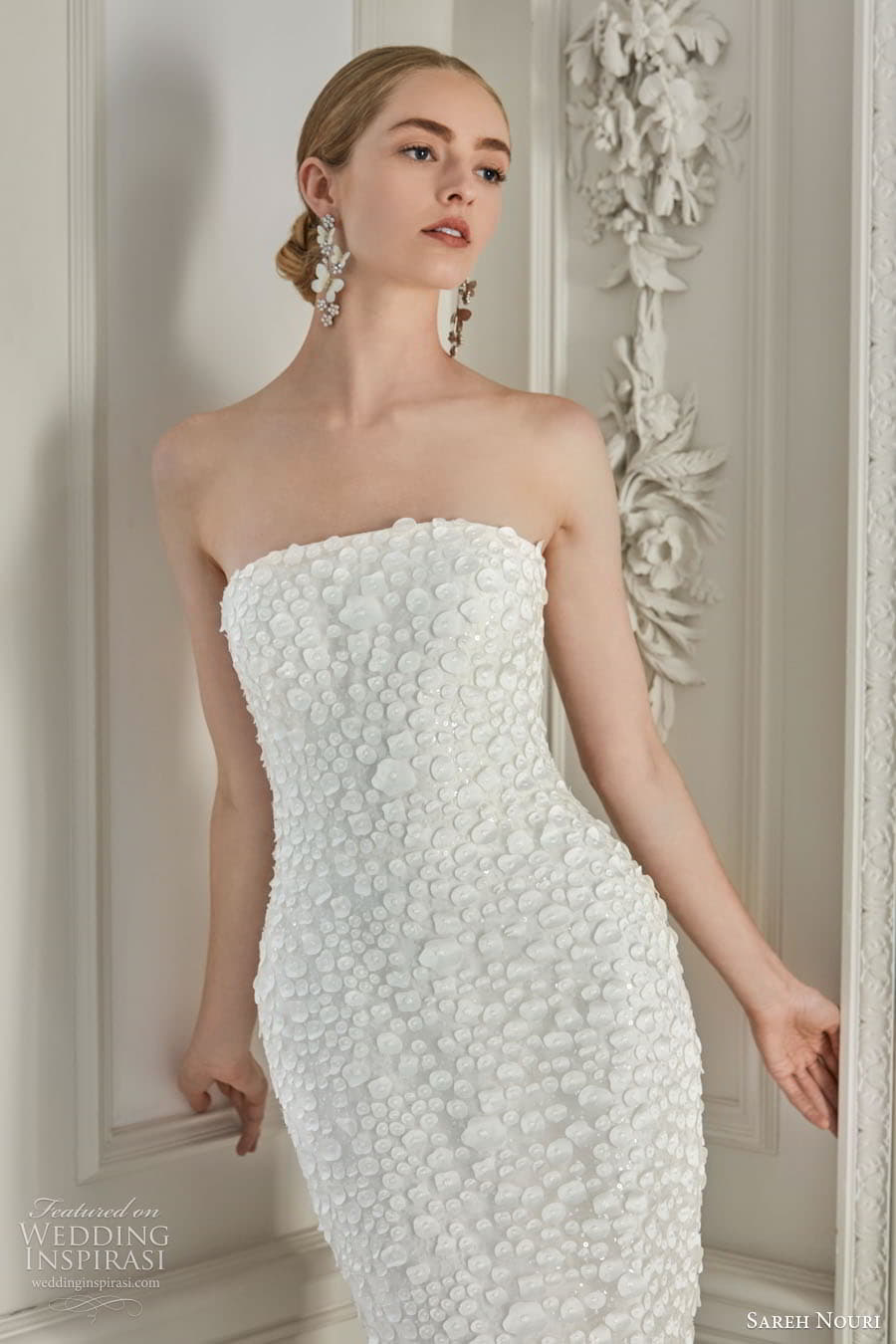 sareh nouri fall 2023 bridal sleeveless off shoulder strap sweetheart straight neckline fit flare a line ball gown wedding dress chapel train tivoli sareh nouri fall 2023 bridal sleeveless off shoulder strap sweetheart straight neckline fit flare a line ball gown wedding dress chapel train tivoli