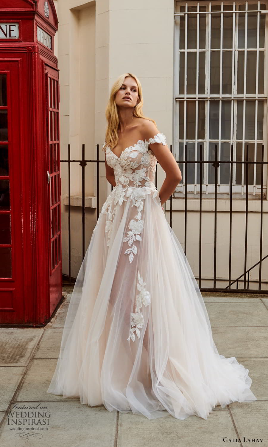 galia lahav fall 2023 gala bridal off shoulder strap sweetheart neckline embellished bodice a line ball gown wedding dress chapel train (11) mv