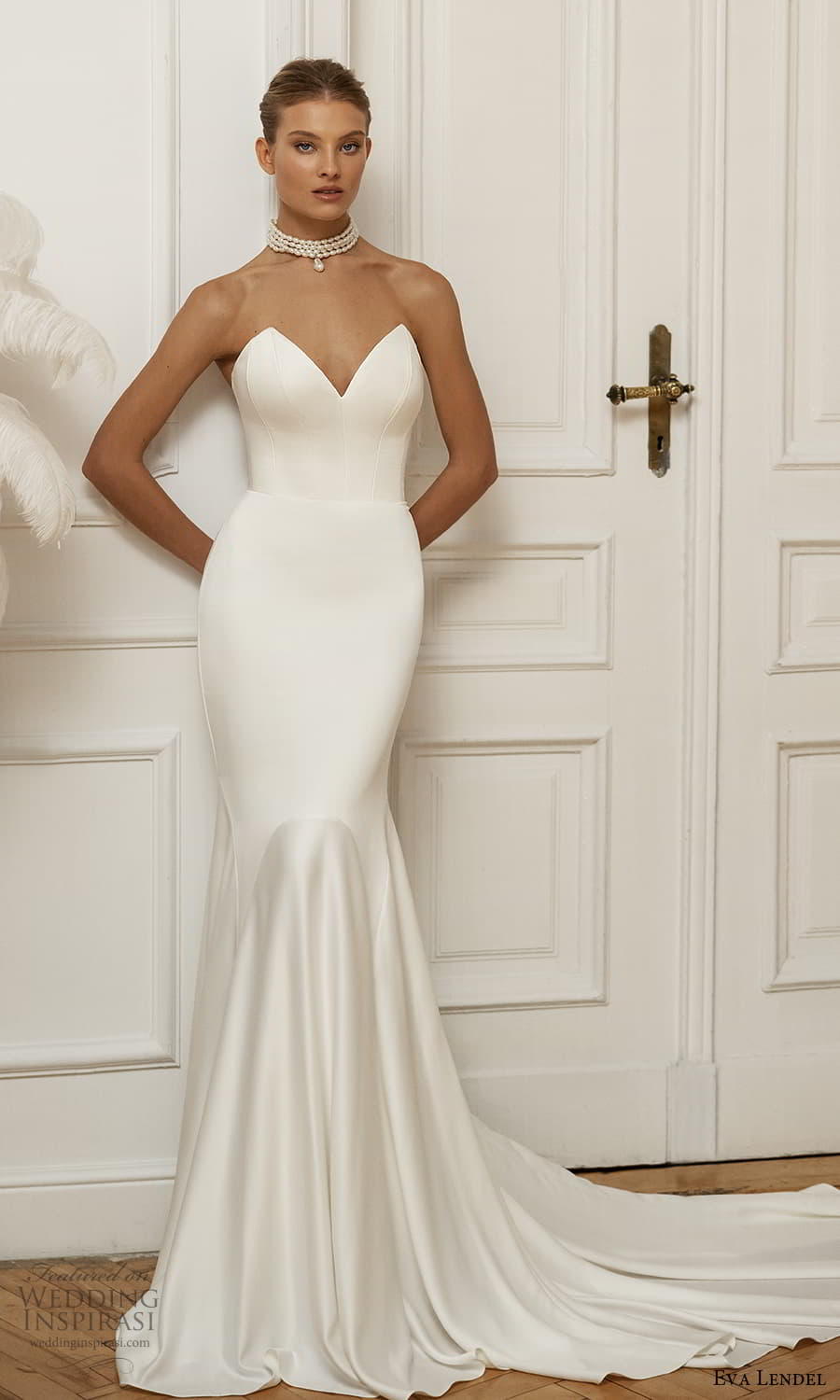 eva lendel fall 2023 bridal straplress sweetheart neckline clean minimalist sheath wedding dress cathedreal train (9) mv eva lendel fall 2023 bridal straplress sweetheart neckline clean minimalist sheath wedding dress cathedreal train (9) mv
